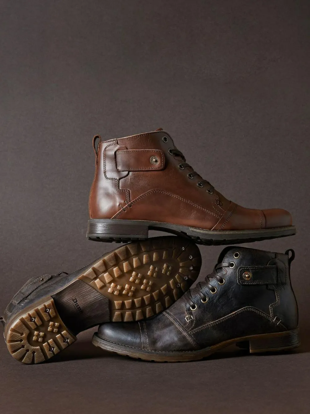 Dune London Standard Fit Heavy Duty Leather Simon Ankle Boots^ Boots|Boots