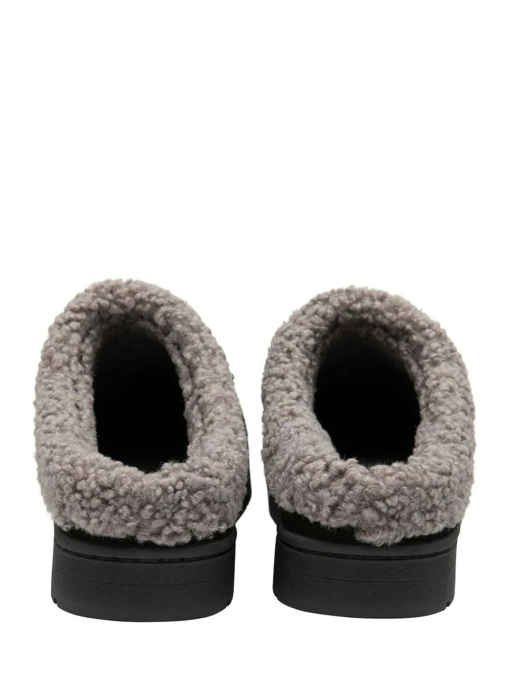 New Dunlop Suede Mule Slippers Black