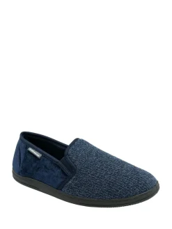 Sale Dunlop Twin Gusset Full Slippers Blue