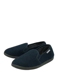 Hot Dunlop Twin Gusset Full Slippers Blue