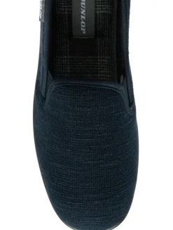 Hot Dunlop Twin Gusset Full Slippers Blue