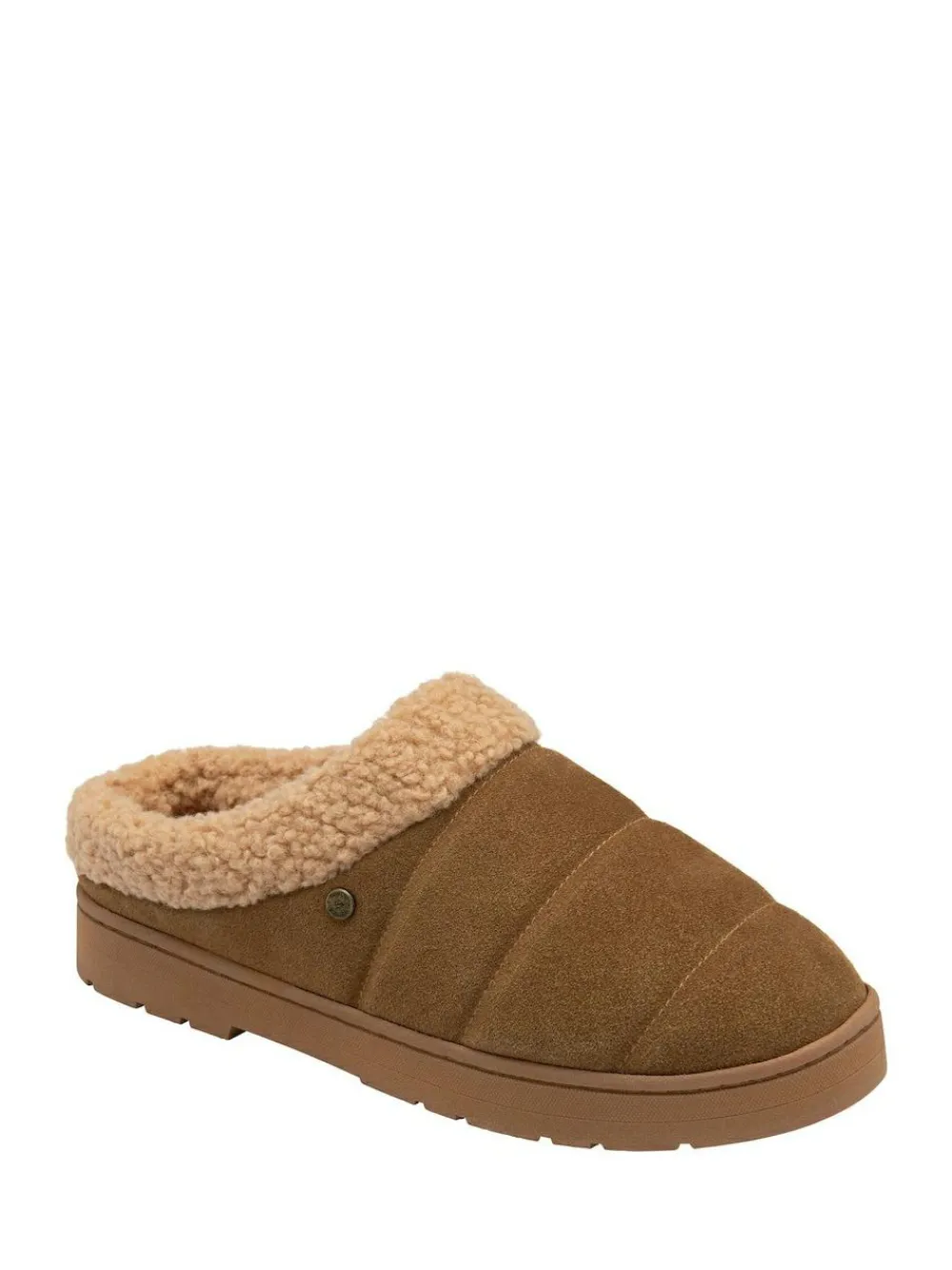 Best Dunlop Suede Mule Slippers Brown