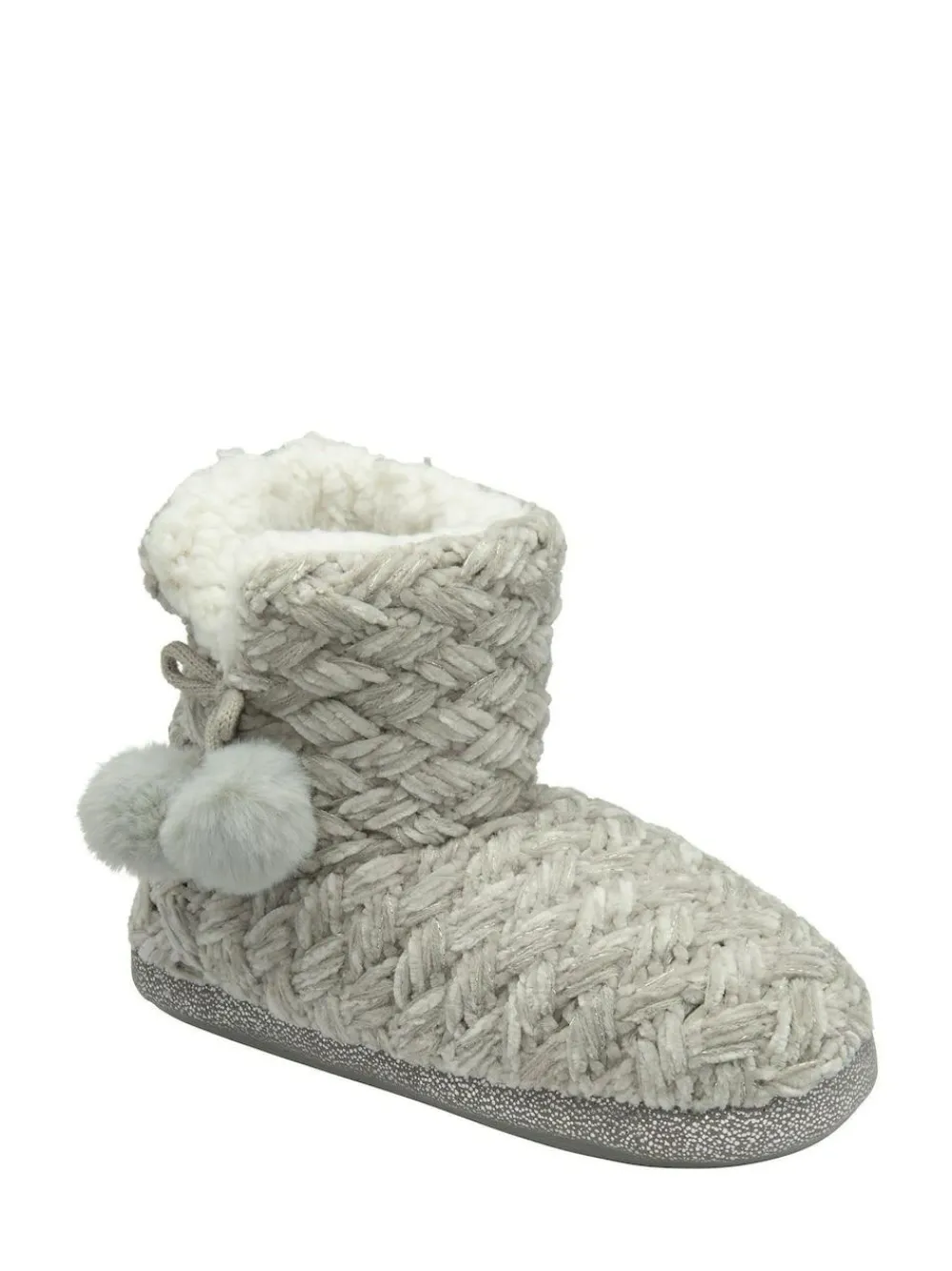 Dunlop Ladies Knitted Bootee Slippers^Women Slippers