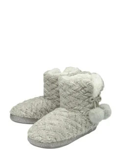 Dunlop Ladies Knitted Bootee Slippers^Women Slippers