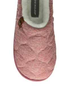 Dunlop Ladies Closed Toe Quilted Mule Slippers^Women Slippers