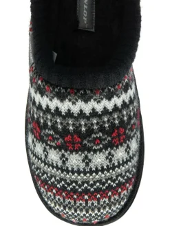 Dunlop Mens Fairisle Pattern Warm Lined Slipper Mules^ Slippers|Slippers