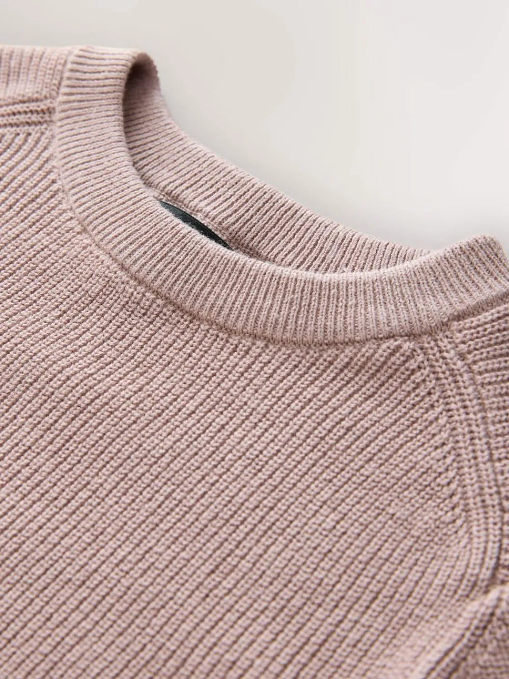 Best Next Dusky Pink Without Stag Cotton Crew Neck Knitted Jumper (3-16yrs)