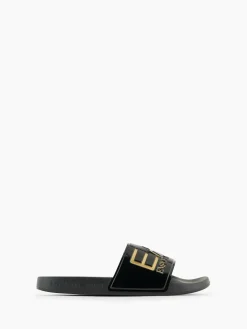 EA7 Beachwear Black Sliders^ Slippers|Slippers