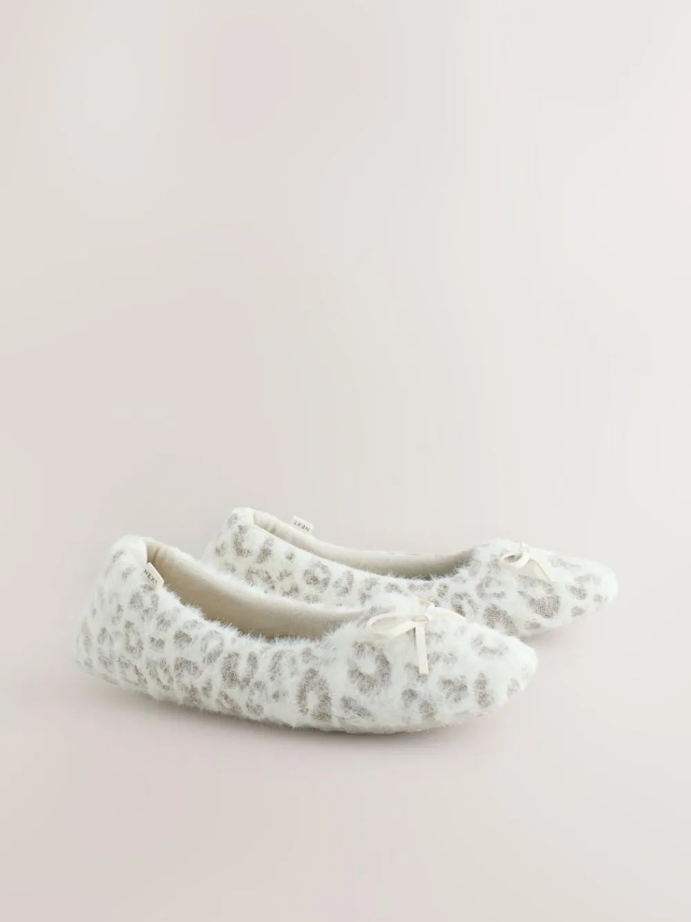 Next Ecru Animal Print Ballet Slippers^Women Slippers