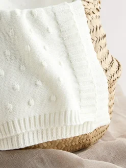 New Next Baby Bobble Blanket Ecru