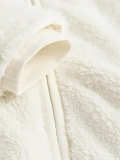 Best Next Ecru Baby Cosy Fleece Hooded All-In-One (0-18mths)