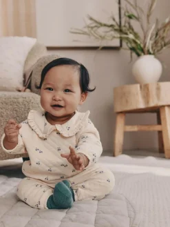 Next Ecru Baby Quilted Sweatshirt and Trousers Set 2 Piece (0mths-2yrs)^ Sets & Co-Ords|Sets & Co-Ords