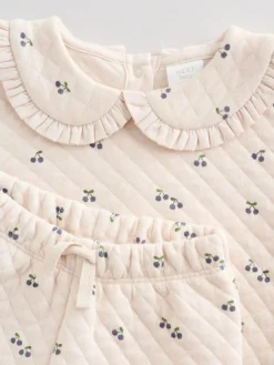 Next Ecru Baby Quilted Sweatshirt and Trousers Set 2 Piece (0mths-2yrs)^ Sets & Co-Ords|Sets & Co-Ords