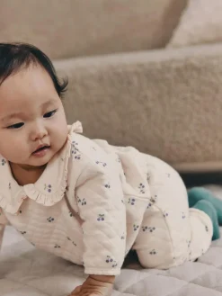 Next Ecru Baby Quilted Sweatshirt and Trousers Set 2 Piece (0mths-2yrs)^ Sets & Co-Ords|Sets & Co-Ords