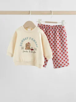 Next Ecru Baby Sweatshirt and Trousers Set 2 Piece (0mths-2yrs)^ Sweatshirts & Hoodies