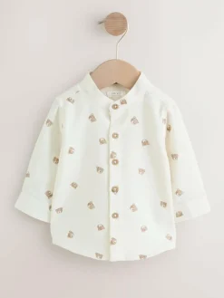 Next Long Sleeve Grandad Collar All-Over Print Character Shirt (3mths-7yrs)^BOY Suits & Vest|Shirts