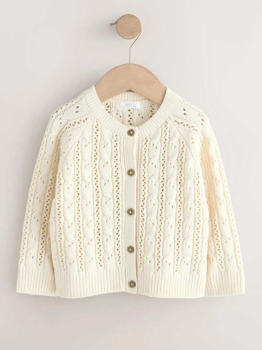 Next Ecru Cable Cardigan (3mths-7yrs)^ Knitwear|Knitwear