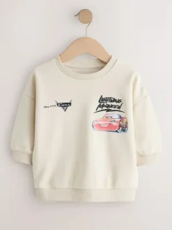 Hot Next Ecru Cars Printed Sweatshirt (6mths-7yrs)