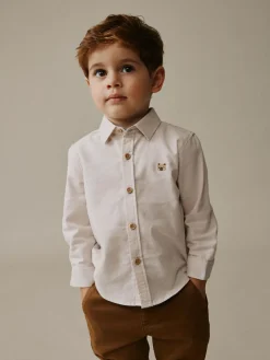 Best Next Ecru Character Long Sleeve Long Sleeve Oxford Shirt (3mths-7yrs)