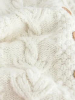 Next Chunky Knit Bobble Cardigan (3mths-10yrs) Ecru
