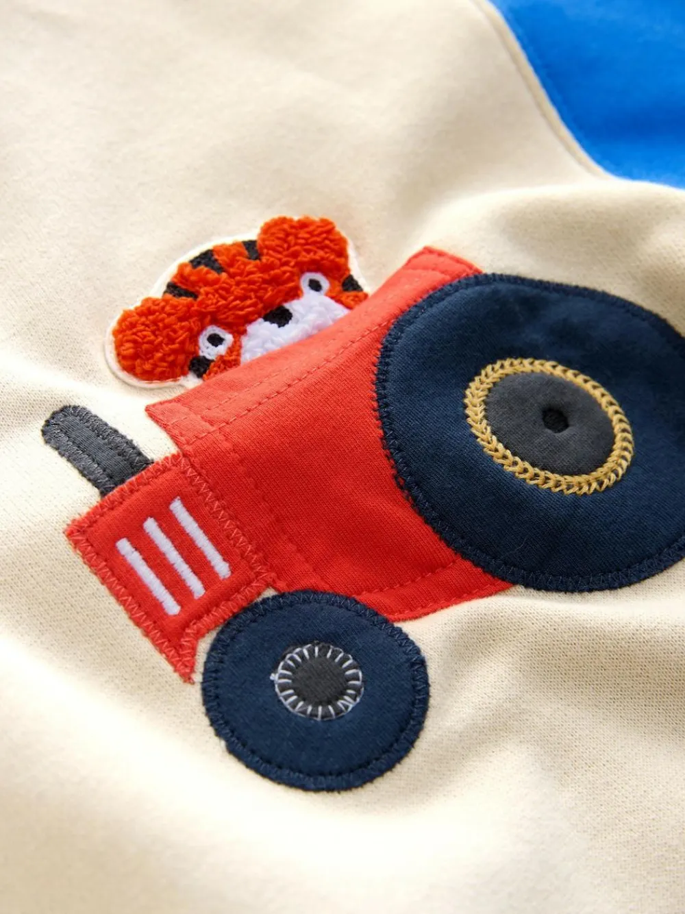 Clearance Next Ecru Colourblock All-Over Print Crew Neck Sweatshirt (3mths-7yrs)