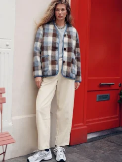 Sale Next Cord Barrel Leg Trousers Ecru