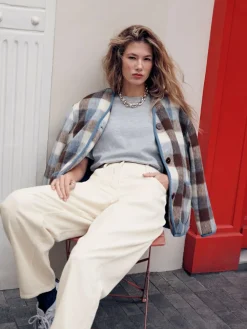 Sale Next Cord Barrel Leg Trousers Ecru