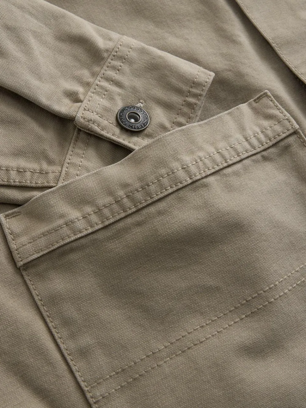 Best Next Corduroy Collar Canvas Shacket Overshirt Ecru