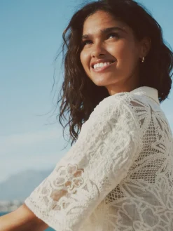 Next Crochet Short Sleeve Shirt^Women Tops & T-Shirts|Blouses & Shirts