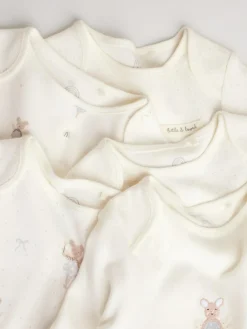 Hot Next Ecru Fairy Mouse 5 Pack Long Sleeve Baby Bodysuits