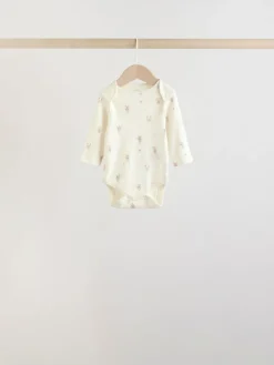 Hot Next Ecru Fairy Mouse 5 Pack Long Sleeve Baby Bodysuits