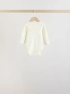 Hot Next Ecru Fairy Mouse 5 Pack Long Sleeve Baby Bodysuits