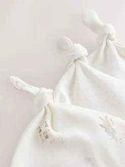Hot Next Ecru Fairy Mouse 3 Pack Tie Top Baby Beanies (0mths-2yrs)