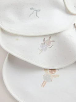 Next Ecru Fairy Mouse Baby Bibs 3 Pack^ Bibs|Newborn Accessories