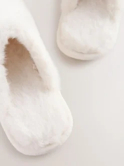 Next Faux Fur Mule Slippers^Women Slippers|All Night & Lounge
