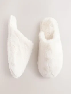 Next Faux Fur Mule Slippers^Women Slippers|All Night & Lounge