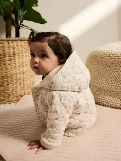 Discount Next Ecru Floral Baby Crinkle Jersey Coat (0mths-2yrs)