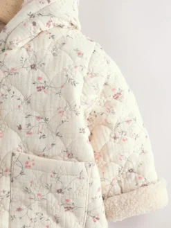 Discount Next Ecru Floral Baby Crinkle Jersey Coat (0mths-2yrs)