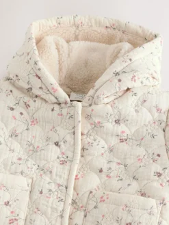 Discount Next Ecru Floral Baby Crinkle Jersey Coat (0mths-2yrs)