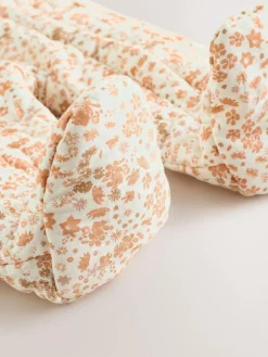 Next Ecru Floral Printed Baby Hooded Crinkle Woven Pramsuit (0mths-2yrs)^ Baby Winter Clothing|Coats, Jackets & Pramsuits