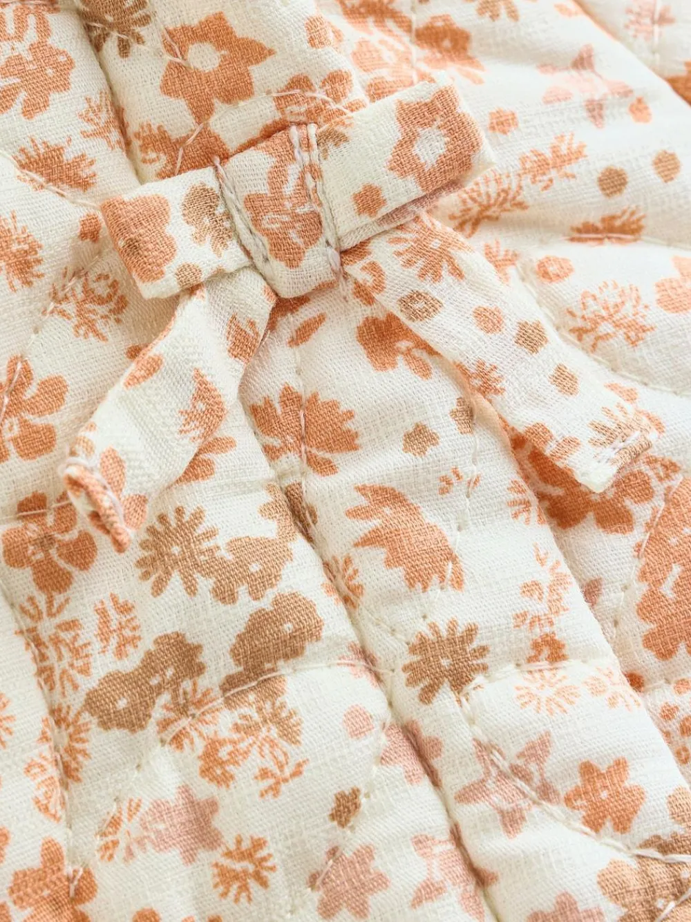 Next Ecru Floral Printed Baby Hooded Crinkle Woven Pramsuit (0mths-2yrs)^ Baby Winter Clothing|Coats, Jackets & Pramsuits