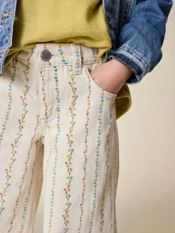 Clearance Next Ecru Floral Printed Jeans (3-16yrs)