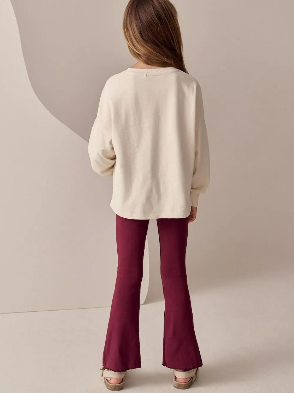 Next Ecru Floral Sequin Long Sleeve Top (3-16yrs)^ Tops|T-Shirts