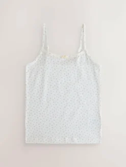 Online Next Strappy Printed Cami Vests 3 Pack (1.5-16yrs) Ecru Floral