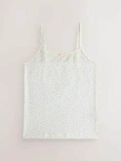 Online Next Strappy Printed Cami Vests 3 Pack (1.5-16yrs) Ecru Floral