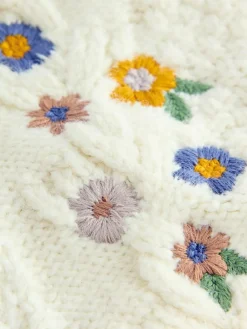 Discount Next Ecru Flower Embroidered Cardigan (3mths-10yrs)