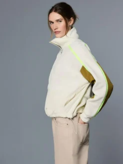 Next Half Zip Fleece with Colourblock Panels^Women Hoodies & Sweatshirts|Coats & Jackets