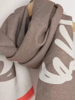 Hot Next Ecru Hamish the Highland Cow Midweight Scarf