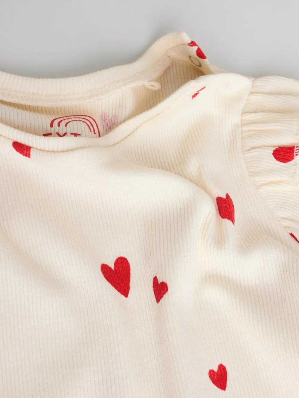 Next Baby Top and Leggings 2 Piece Set (0mths-2yrs) Ecru Hearts