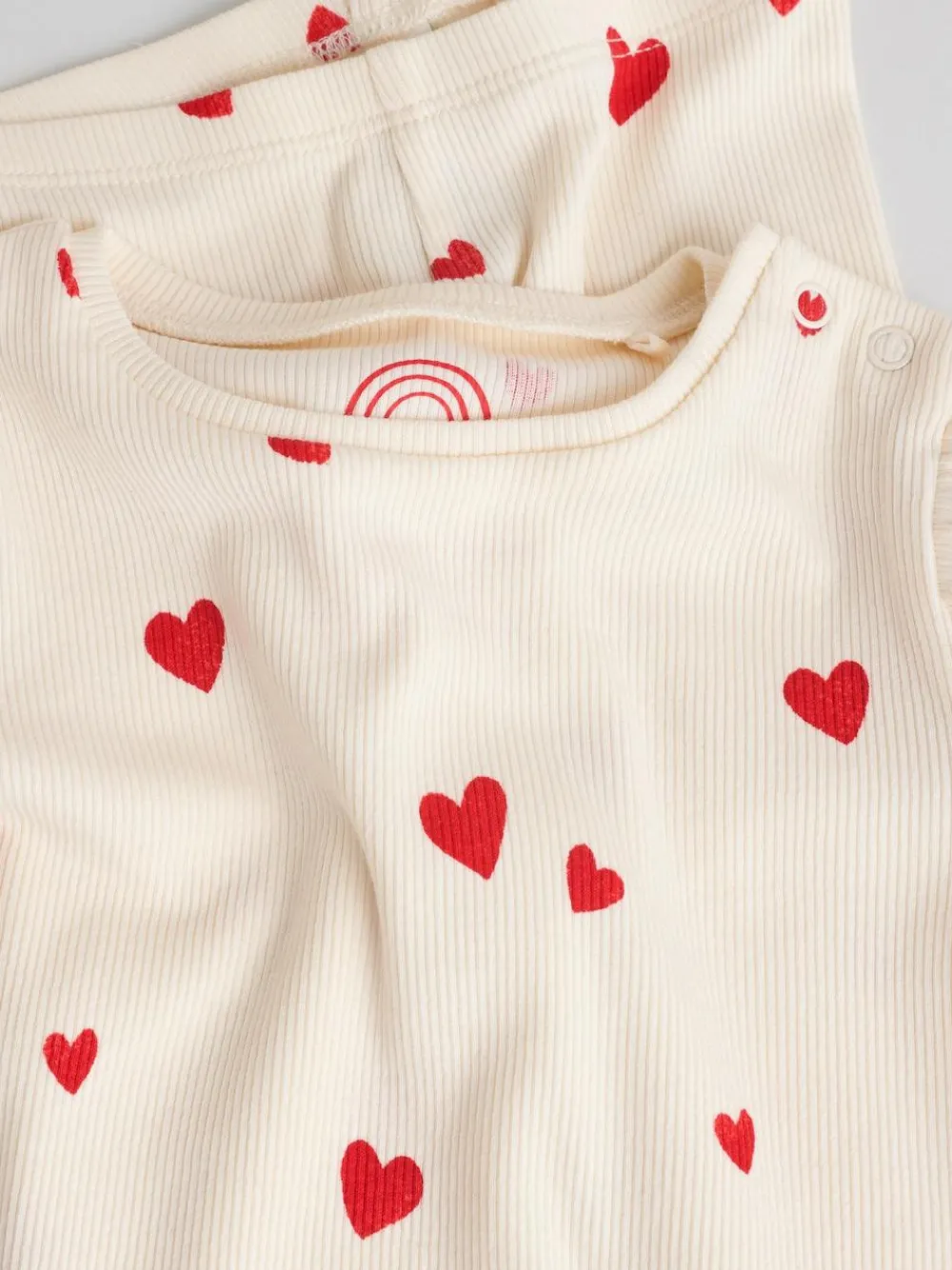 Next Baby Top and Leggings 2 Piece Set (0mths-2yrs) Ecru Hearts